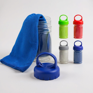 BOTELLA CON TOALLA - Imagen 1